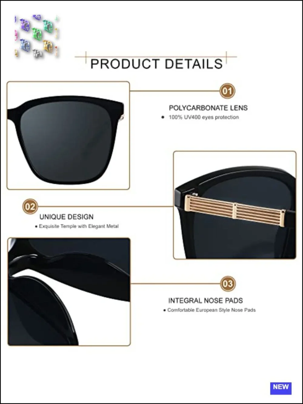 Oversized Square Sunglasses for Women UV Protection Mirrored